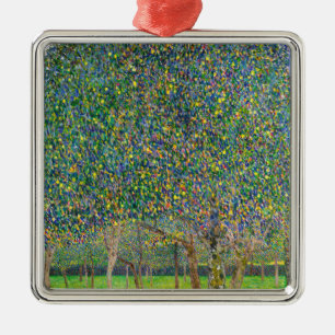 Gustav Klimt - Pear Tree Metal Ornament