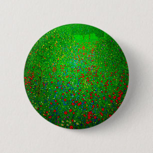 Gustav Klimt Poppy Field 2 Inch Round Button