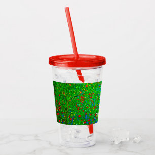 Gustav Klimt Poppy Field Acrylic Tumbler