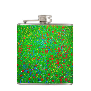 Gustav Klimt Poppy Field Hip Flask