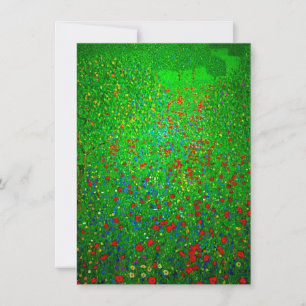 Gustav Klimt Poppy Field Invitation