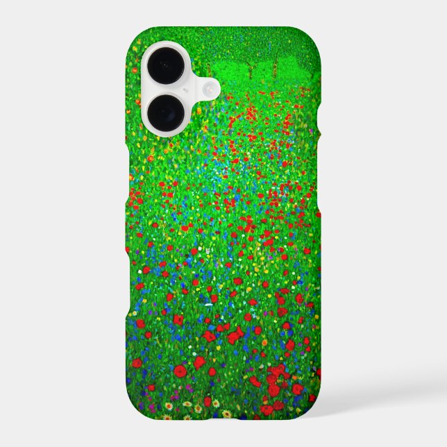 Gustav Klimt Poppy Field iPhone Case (Back)