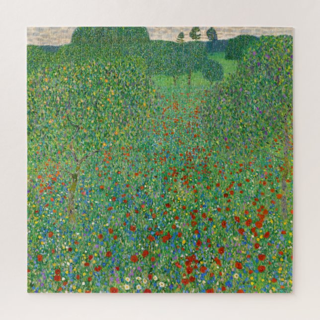 Gustav Klimt - Poppy Field Jigsaw Puzzle (Vertical)