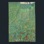Gustav Klimt - Poppy Field Kitchen Towel<br><div class="desc">Poppy Field / Field of Poppies - Gustav Klimt,  Oil on Canvas,  1907</div>