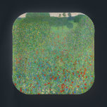 Gustav Klimt - Poppy Field Paper Plate<br><div class="desc">Poppy Field / Field of Poppies - Gustav Klimt,  Oil on Canvas,  1907</div>
