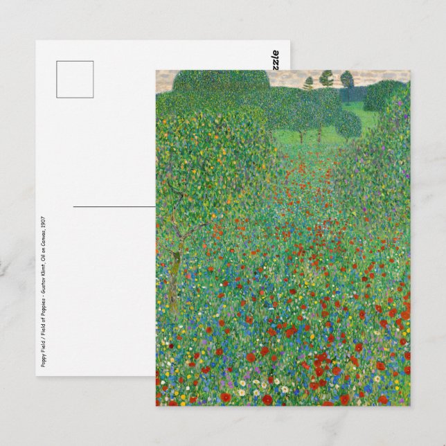 Gustav Klimt - Poppy Field Postcard (Front/Back)