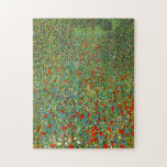 Gustav Klimt Poppy Field Puzzle<br><div class="desc">Gustav Klimt Poppy Field puzzle. Oil painting on canvas from 1907. One of Austrian artist’s Gustav Klimt’s most enchanting landscapes, Poppy field features a beautiful field of blooming red poppies sprawling out into the distance with trees rising on the horizon. The painting features Klimt’s lovely mix of impressionism and art...</div>