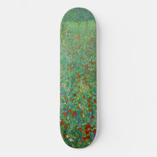 Gustav Klimt - Poppy Field Skateboard