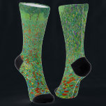 Gustav Klimt - Poppy Field Socks<br><div class="desc">Poppy Field / Field of Poppies - Gustav Klimt, Oil on Canvas, 1907</div>