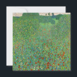 Gustav Klimt - Poppy Field Thank You Card<br><div class="desc">Poppy Field / Field of Poppies - Gustav Klimt,  Oil on Canvas,  1907</div>
