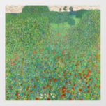 Gustav Klimt - Poppy Field Window Cling<br><div class="desc">Poppy Field / Field of Poppies - Gustav Klimt,  Oil on Canvas,  1907</div>