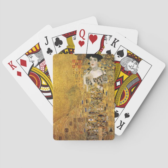 GUSTAV KLIMT - Portrait of Adele Bloch-Bauer 1907 Playing Cards (Back)