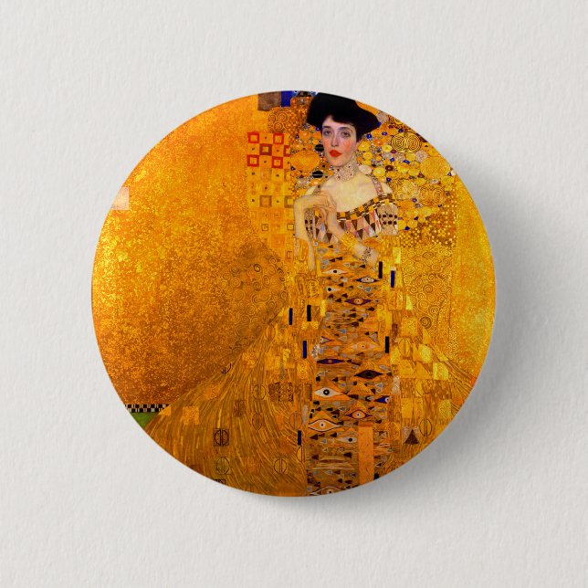 Gustav Klimt Portrait of Adele Bloch Bauer 2 Inch Round Button (Front)