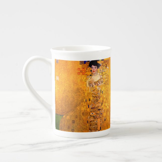 Gustav Klimt Portrait of Adele Bloch Bauer Bone China Mug (Left)