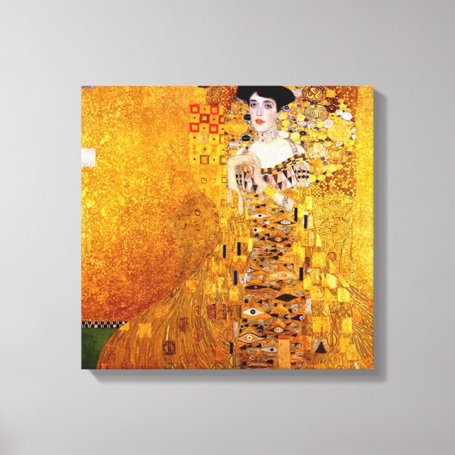 Gustav Klimt Portrait of Adele Bloch-Bauer Canvas Print (Front)