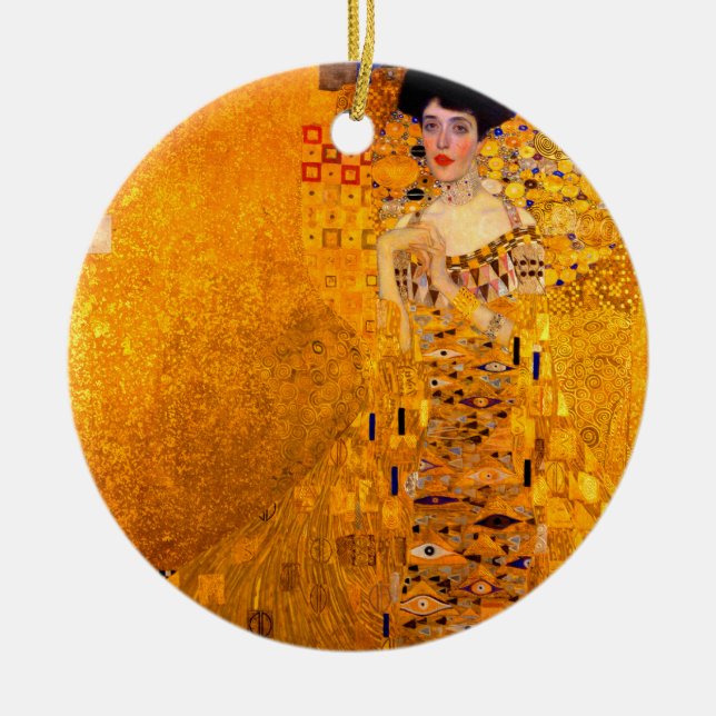 Gustav Klimt Portrait of Adele Bloch Bauer Ceramic Ornament (Front)