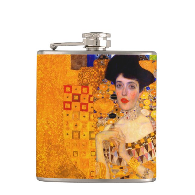 Gustav Klimt Portrait of Adele Bloch Bauer Hip Flask (Front)