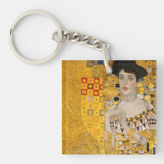 Gustav Klimt - Portrait of Adele Bloch-Bauer I Keychain (Front)