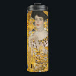 Gustav Klimt - Portrait of Adele Bloch-Bauer I Thermal Tumbler<br><div class="desc">Portrait of Adele Bloch-Bauer I - Gustav Klimt,  Oil on Canvas,  1907</div>
