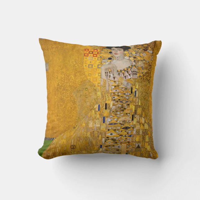 Gustav Klimt - Portrait of Adele Bloch-Bauer I Throw Pillow (Front)