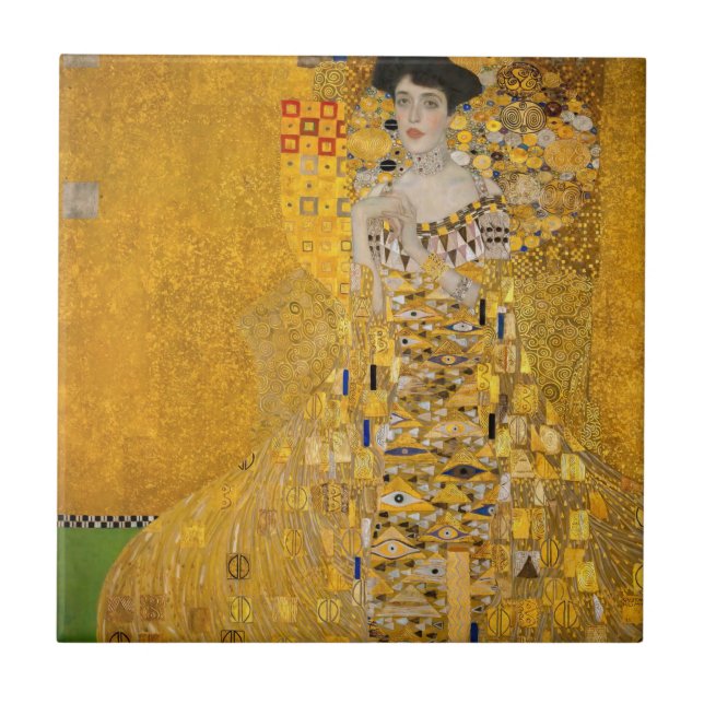 Gustav Klimt - Portrait of Adele Bloch-Bauer I Tile (Front)