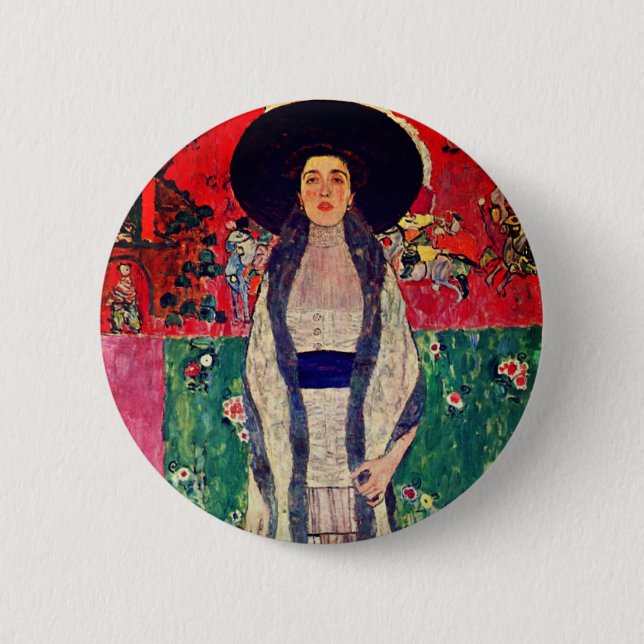 Gustav Klimt Portrait of Adele Bloch-Bauer II 2 Inch Round Button (Front)
