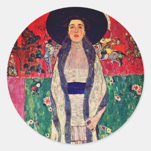 Gustav Klimt Portrait of Adele Bloch-Bauer II Classic Round Sticker