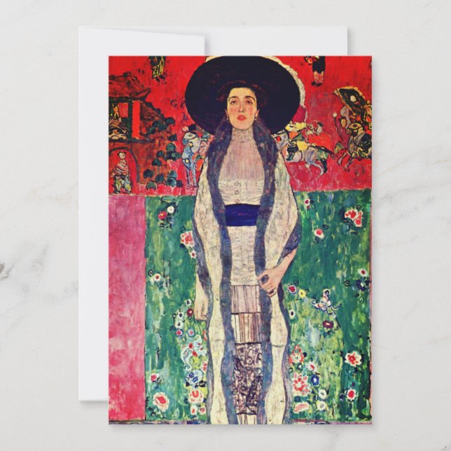Gustav Klimt Portrait of Adele Bloch-Bauer II Invitation (Front)
