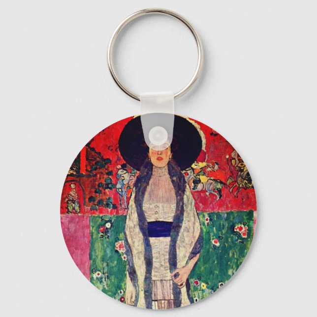 Gustav Klimt Portrait of Adele Bloch-Bauer II Keychain (Front)