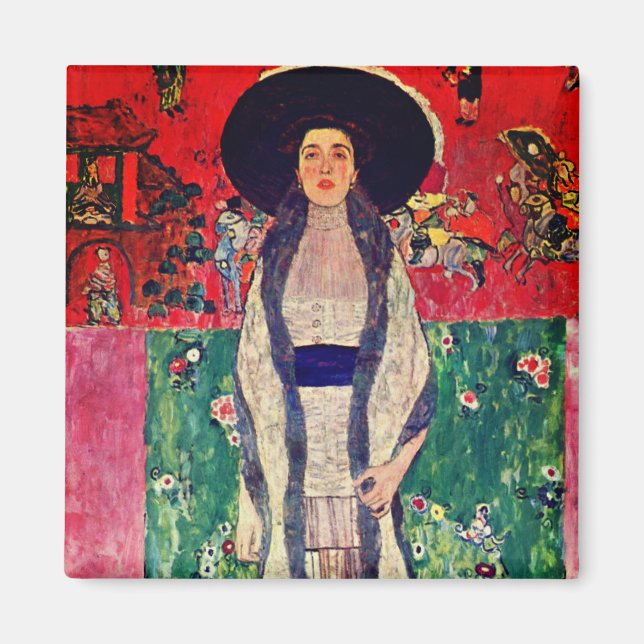 Gustav Klimt Portrait of Adele Bloch-Bauer II Magnet (Front)