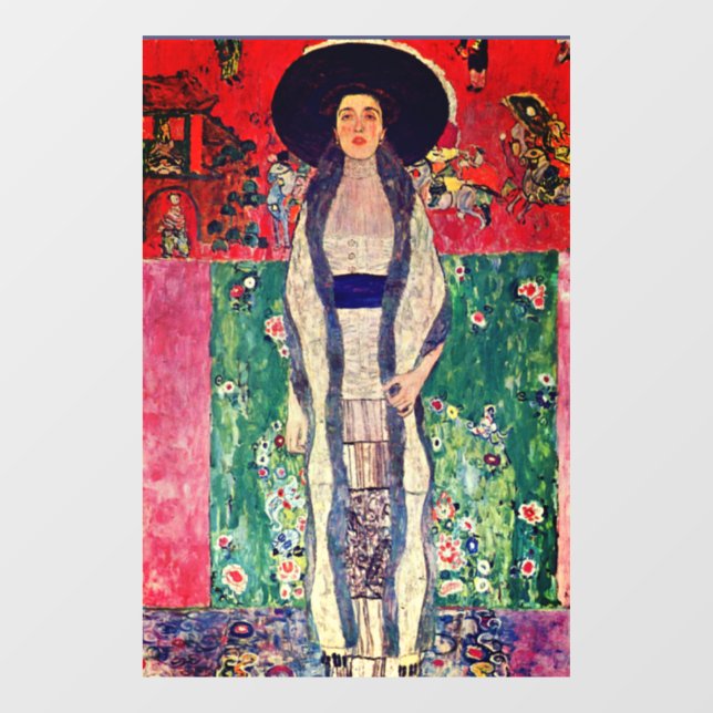 Gustav Klimt Portrait of Adele Bloch-Bauer II Window Cling (Sheet)