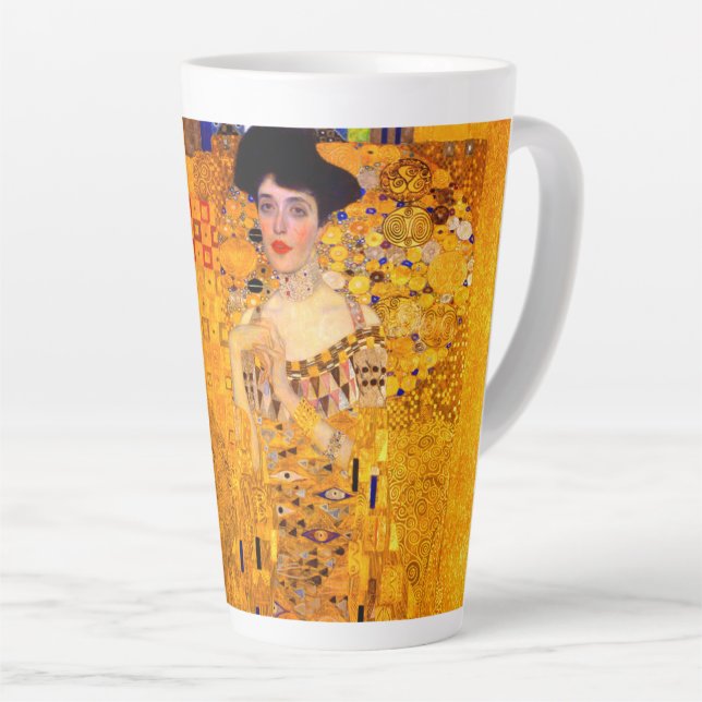 Gustav Klimt Portrait of Adele Bloch Bauer Latte Mug (Right Angle)