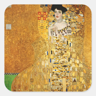 Gustav Klimt - Portrait Of Adele Bloch Bauer Square Sticker