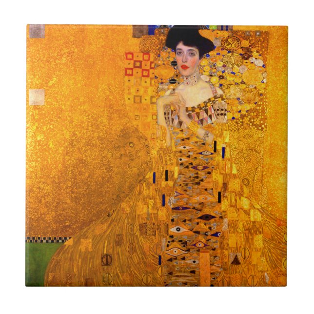 Gustav Klimt Portrait of Adele Bloch Bauer Tile (Front)