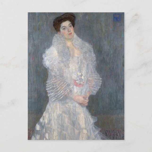 Gustav Klimt Portrait of Hermine Gallia Postcard (Front)