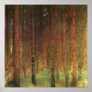 Gustav Klimt - Poster paysager de Pine Forest II