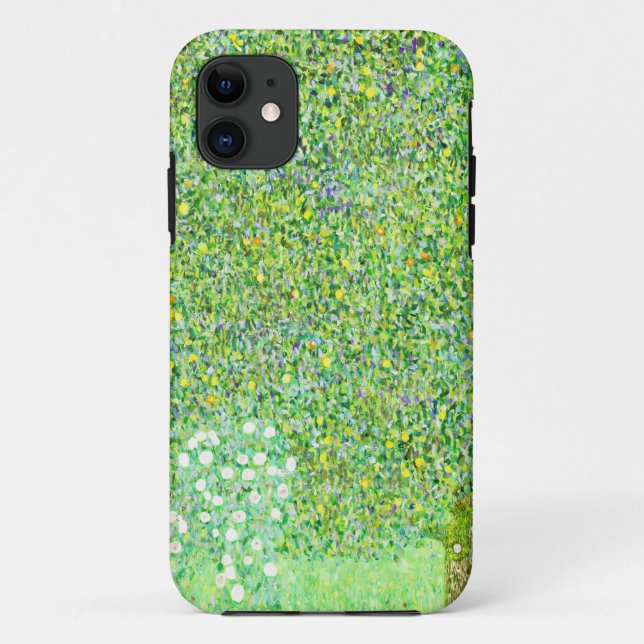 Gustav Klimt, rose bushes under the trees Case-Mate iPhone Case (Back)