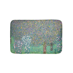 Gustav Klimt - Rosebushes under the Trees Bath Mat