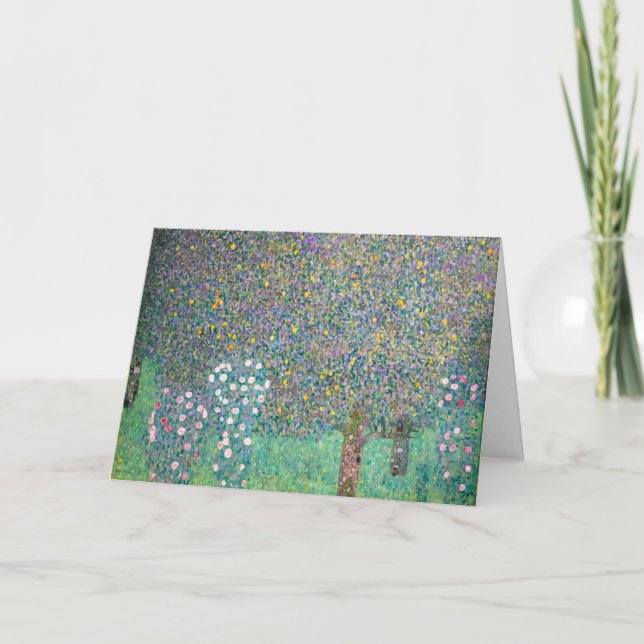 Gustav Klimt - Rosebushes under the Trees Card (Front)
