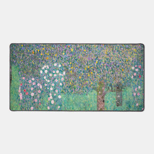 Gustav Klimt - Rosebushes under the Trees Desk Mat
