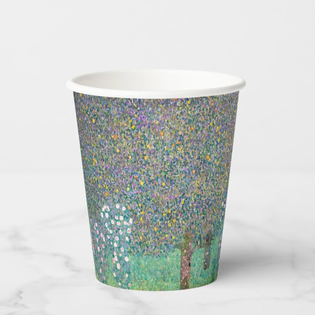 Gustav Klimt - Rosebushes under the Trees Paper Cups (Front)
