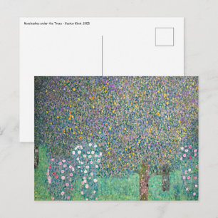 Gustav Klimt - Rosebushes under the Trees Postcard