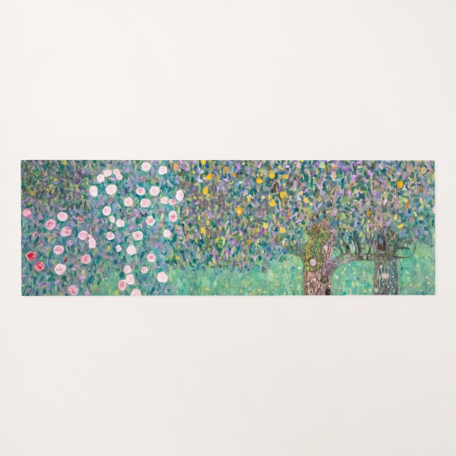 Gustav Klimt - Rosebushes under the Trees Yoga Mat (Back (Horizontal))