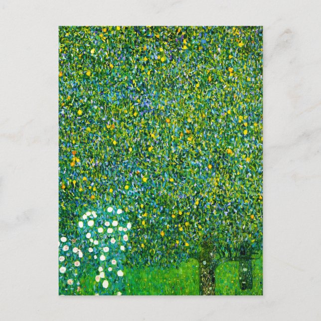Gustav Klimt Roses Sous La Carte Postale Pear Tree (Devant)