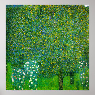 Gustav Klimt Roses Under The Pear Tree Poster