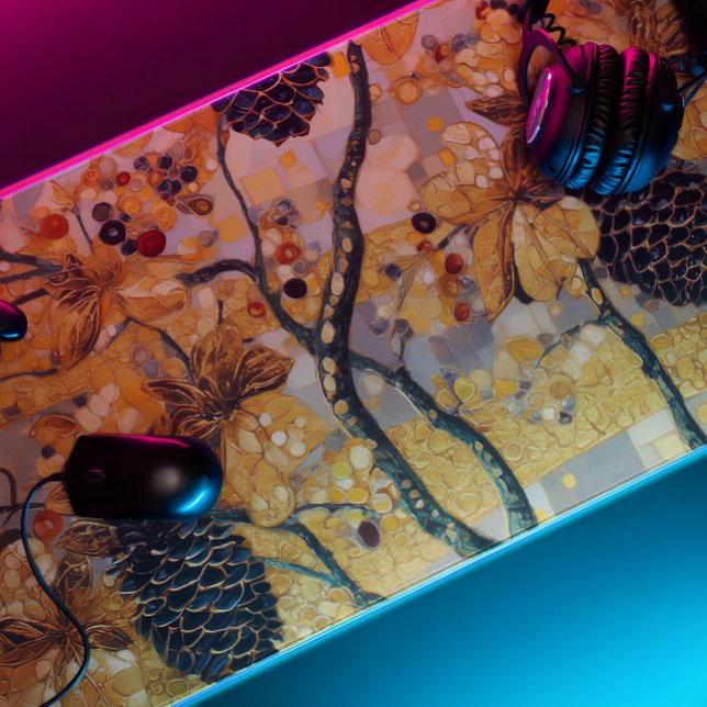 gustav klimt Rustic Pinecone Holiday Winter Bathro Desk Mat (Creator Uploaded)