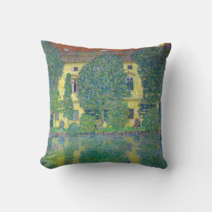 Gustav Klimt - Schloss Kammer am Attersee III Throw Pillow