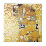 Gustav Klimt Sleeping Lady Ceramics Tile<br><div class="desc">An Austrian symbolist painter,  1862 - 1918 featuring a portion of the famous painting,  'Tree Of Life'.</div>
