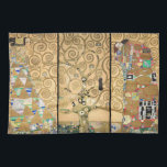 Gustav Klimt - Stoclet Frieze Tree of Life Kitchen Towel<br><div class="desc">Stoclet Frieze Triptych: Tree of Life,  Fulfilment,  Expectation - Gustav Klimt,  Cardboard,  1909</div>