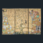 Gustav Klimt - Stoclet Frieze Tree of Life Kitchen Towel<br><div class="desc">Stoclet Frieze Triptych: Tree of Life,  Fulfilment,  Expectation - Gustav Klimt,  Cardboard,  1909</div>